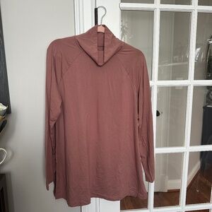 J. Jill Turtleneck Tunic with Supima Cotton Sz L Like New Dusty Rose
